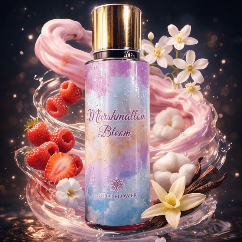 Maison Alhambra Dubai Flower Marshmallow Bloom 250ml – Brume Parfumée Sucrée, Guimauve, Vanille & Fruits Rouges