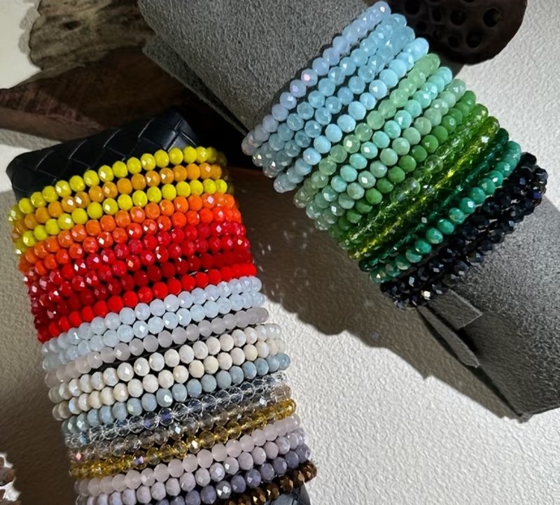 36pcs Bracelets en Perles de Cristal Artificielles Boho Chic, Bijoux Multicolores Empilés pour Femmes, Accessoires de Main à Porter au Quotidien, Convient à Toutes les Saisons