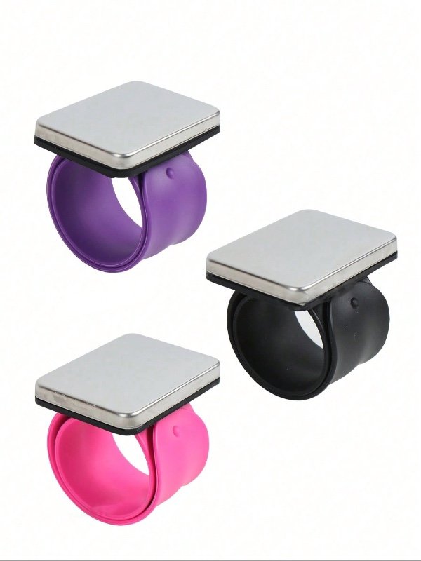 1 Bracelet magnétique en silicone professionnel, peut absorber les pinces à cheveux et les épingles, convient pour les bracelets de montres de maquillage, les coussins à épingles de couture magnétiques, les outils de coiffure, les produits et accessoires