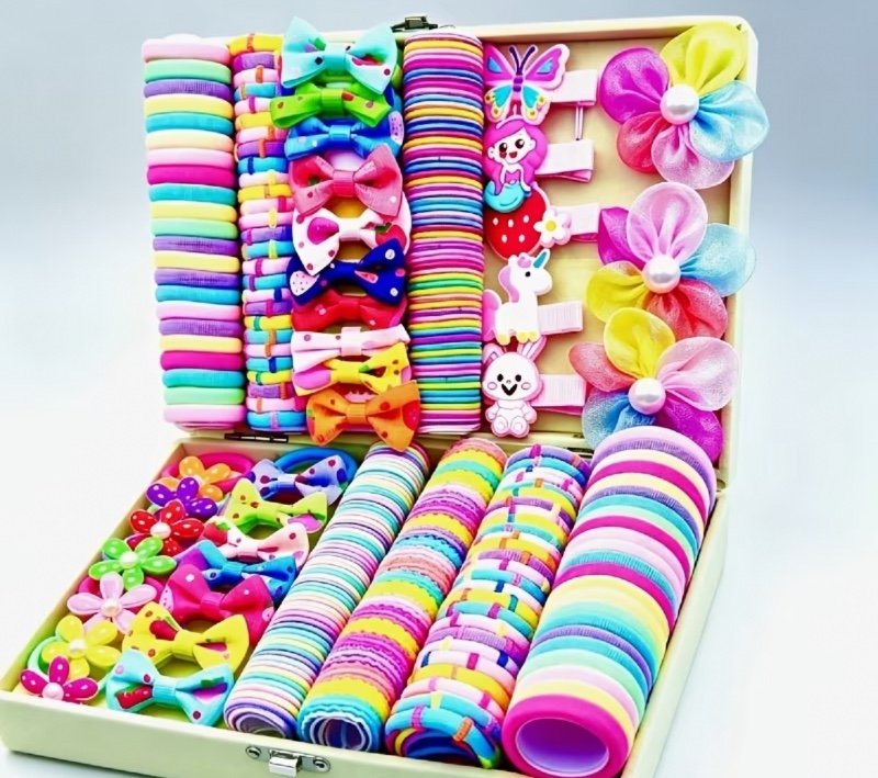 Lot de 189 pièces d'accessoires pour cheveux
