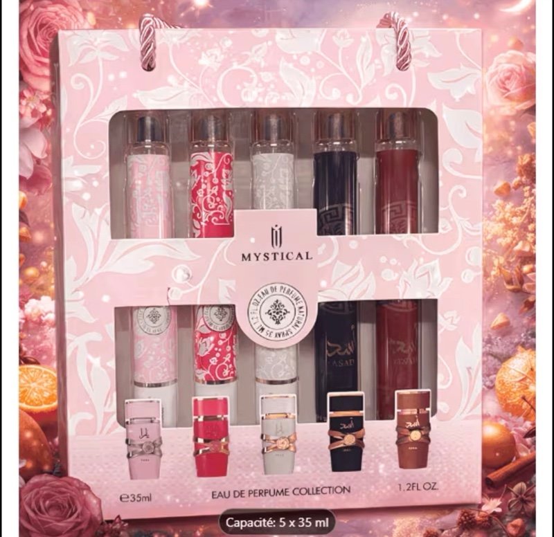 Coffret de Parfums Femme 5 Pièces – Eau de Parfum Intense 35ml, Collection Florale & Gourmande, Cadeau Élégant
