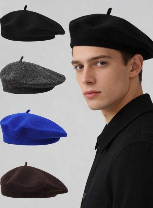 1/2pcs Men's & Women's Classic Faux Wool Beret Hat, Autumn/Winter Fashion Casual Retro Painter Hat