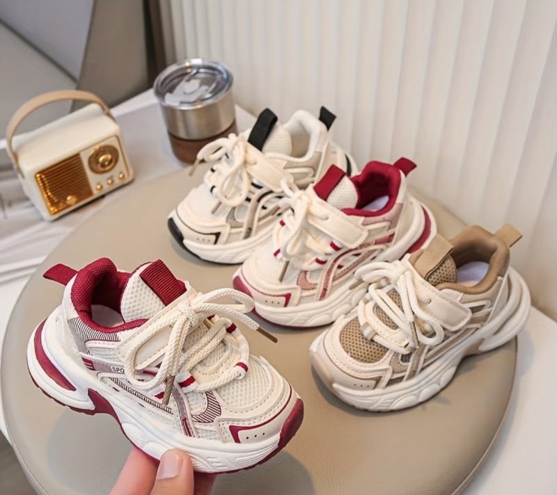 Baskets pour enfants, baskets légères à semelle souple et à la mode pour filles, nouvelles chaussures Dad Shoes d'automne, baskets pour enfants, chaussures de course