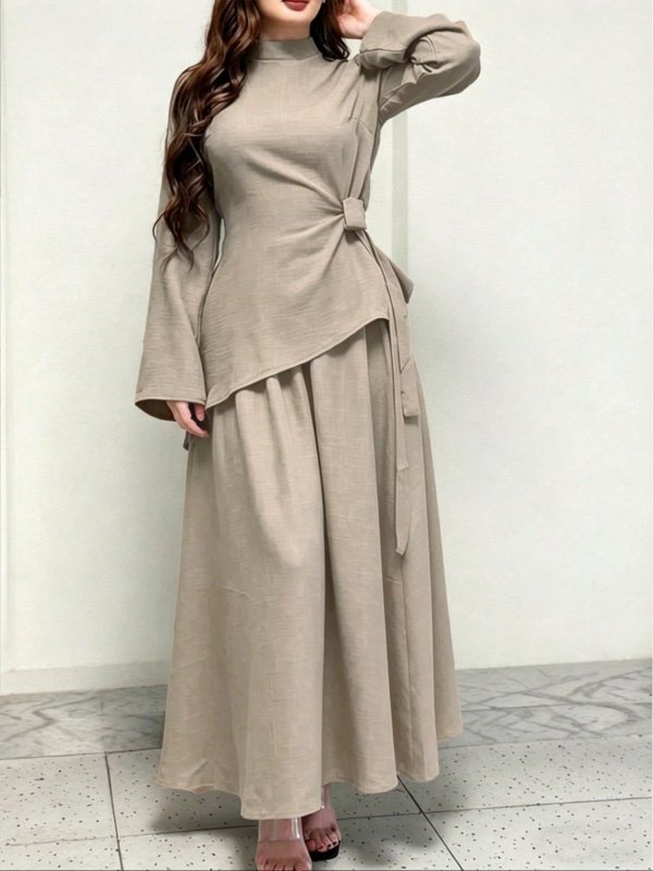 Ensemble deux pièces SMILE CHIC (chemisier et jupe) style vintage premium