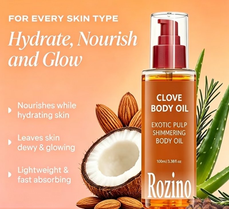Huile corporelle au clou de girofle aux puissantes propriétés hydratantes, raffermissantes et illuminatrices ; elle adoucit et nourrit la peau. Adaptée aux soins du visage et du corps, au bain, au Gua Sha ainsi qu'au massage des bras, du dos et de l'ensem