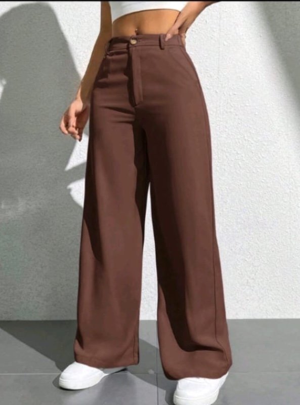 SHEIN PETITE Women's Casual Straight Leg Pants With Pockets ,Petite Women