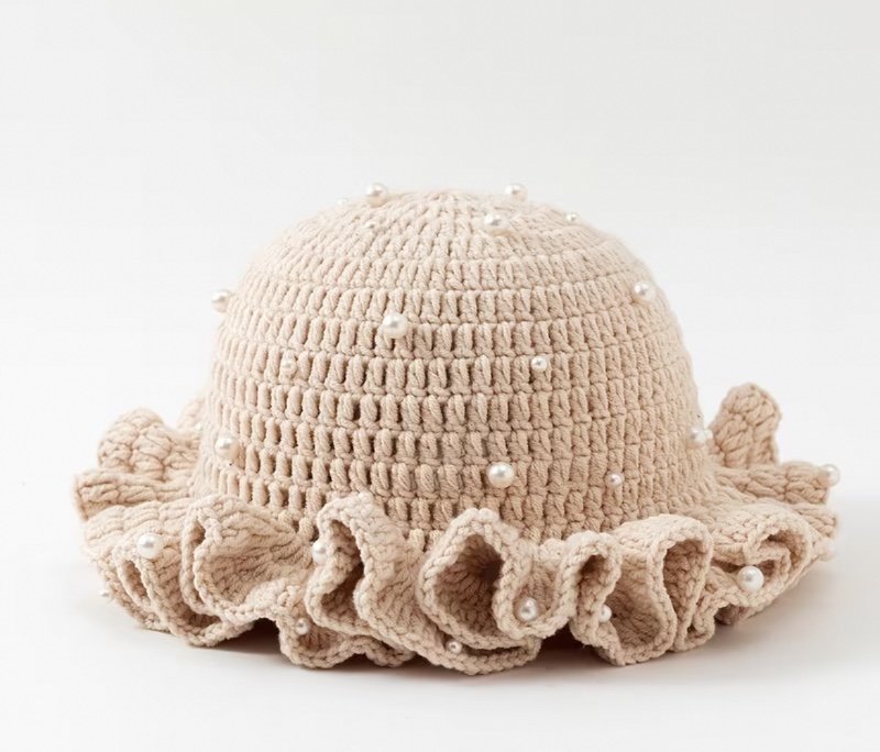 1 pièce – Accessoire pour femme style « Millennial », crocheté à la main, avec volants et ornements ; respirant et confortable, idéal pour les sorties