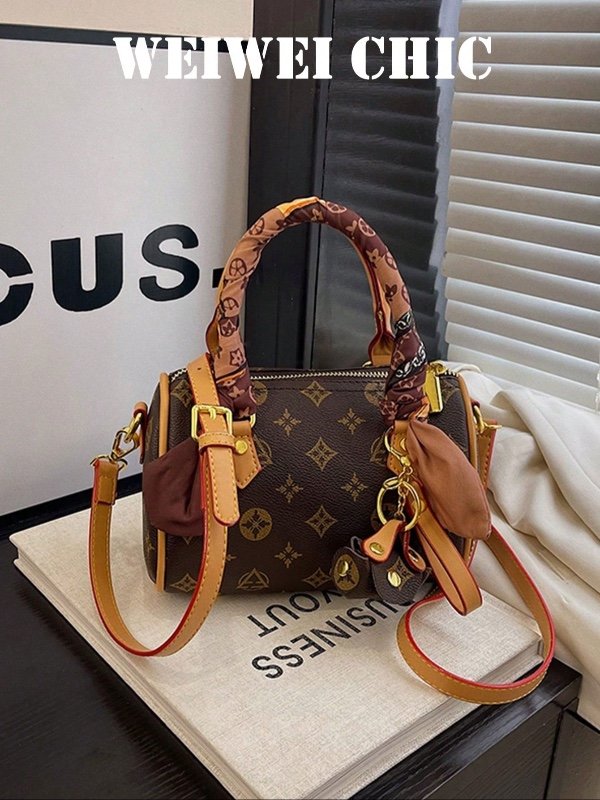 Sac à main en PU mat de couleur unie, sac cylindrique classique