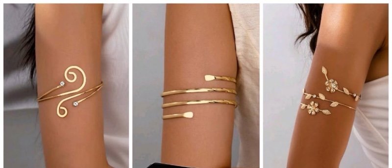 One Flower Arm Bracelet Gold