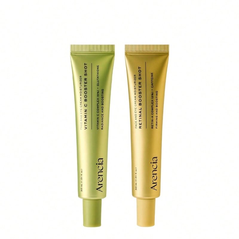 Duo Booster de Renouvellement Cutané – Vitamine C et Rétinal : Éclat, Réduction des Pores et Hydratation (Jour et Nuit) – 2 x 30 ml