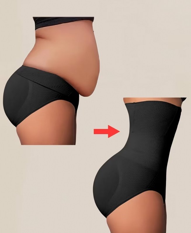 Body gainant taille haute pour femme - Sous-vêtement gainant et push-up, couleur unie, lavable à la main, en nylon - Baleines souples pour un maintien optimal