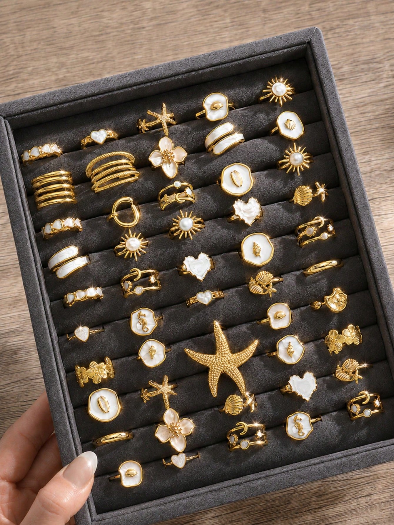 23 lot de bagues fantaisie style élégant et vintage