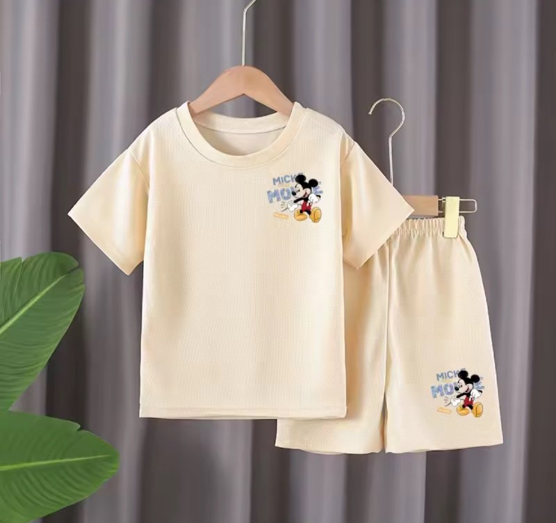 Tenue d'été pour enfants, ensemble t-shirt et short à manches courtes, mignon et amusant, vêtements pour garçons et filles de 3 à 12 ans