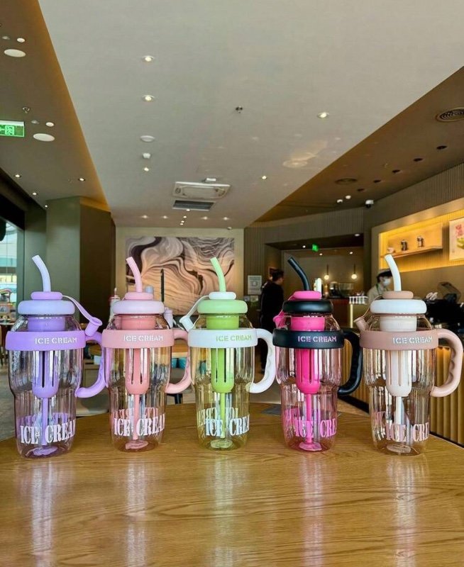 1 pièce – Nouveau gobelet isotherme haut de gamme grande capacité (1100 ml) – Modèle « Lucky Belly » – Gobelet avec paille au design mignon