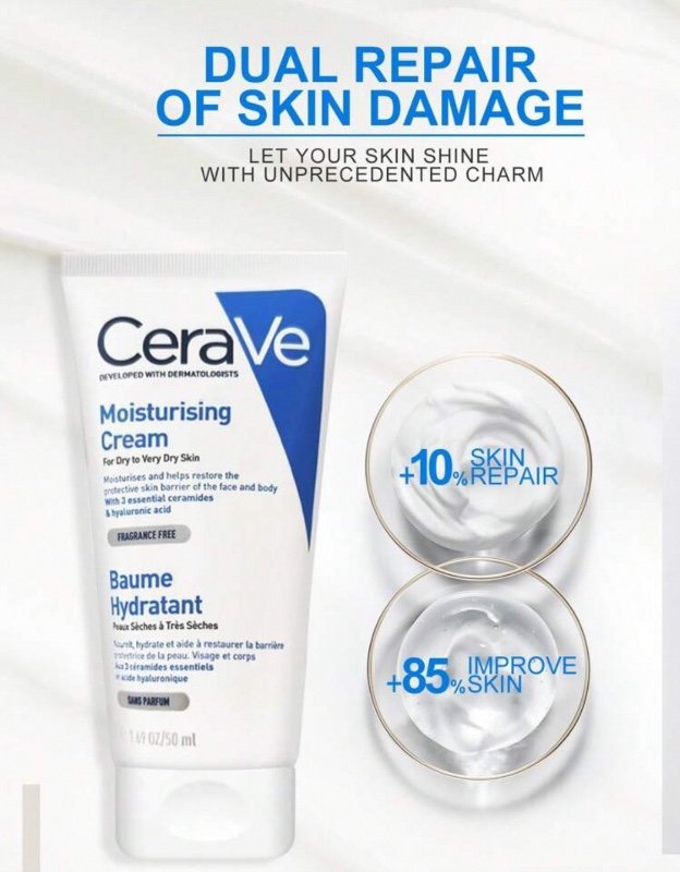 CeraVe Crème SA pour peaux rugueuses et bosselées, 50 ml