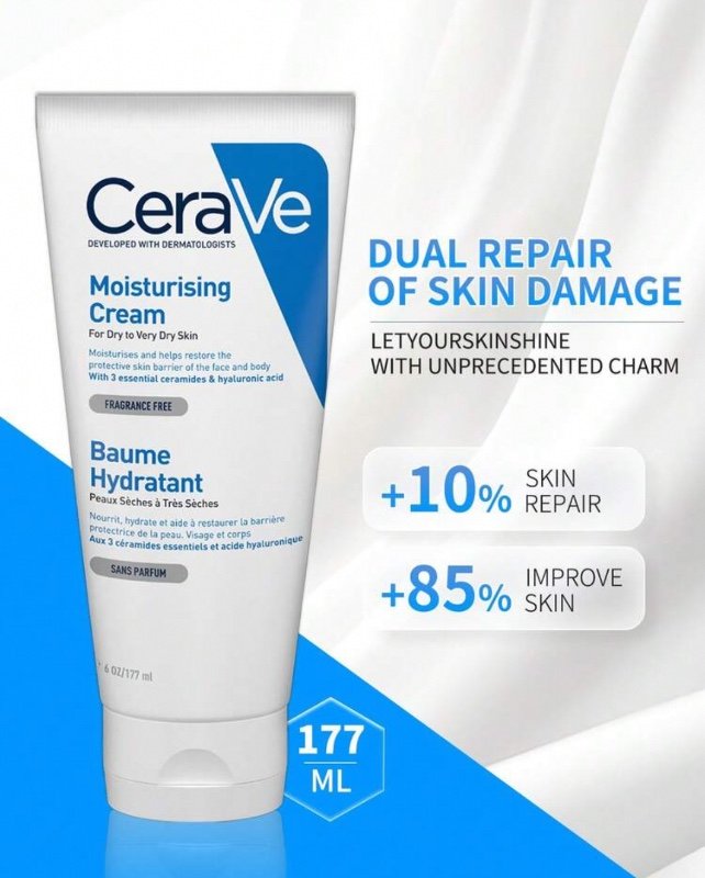 Crème à la vitamine C CeraVe 50 ml/177 ml, Lotion hydratante à la vitamine C CeraVe 236 ml