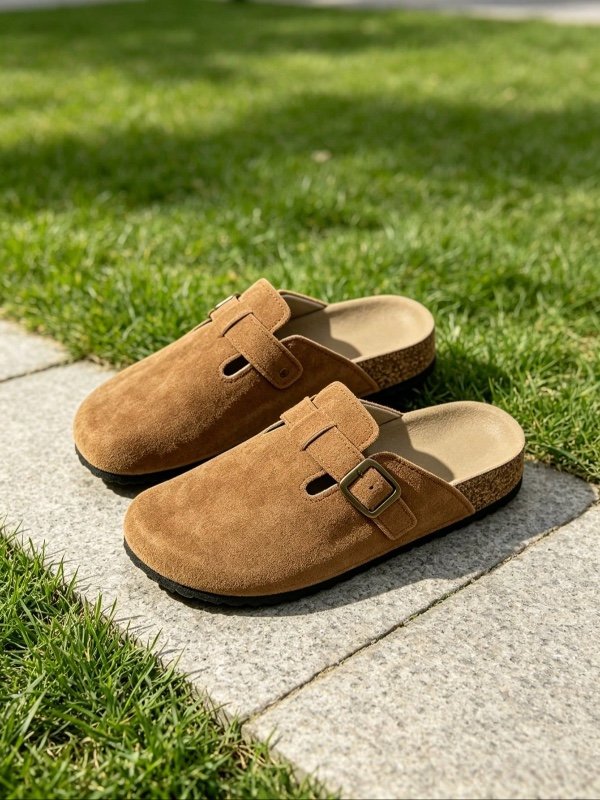 Nouveauté : Mules-mocassins polyvalentes pour femmes. Sabots d'été avec boucle réglable, style mignon et tendance. Chaussures légères et confortables